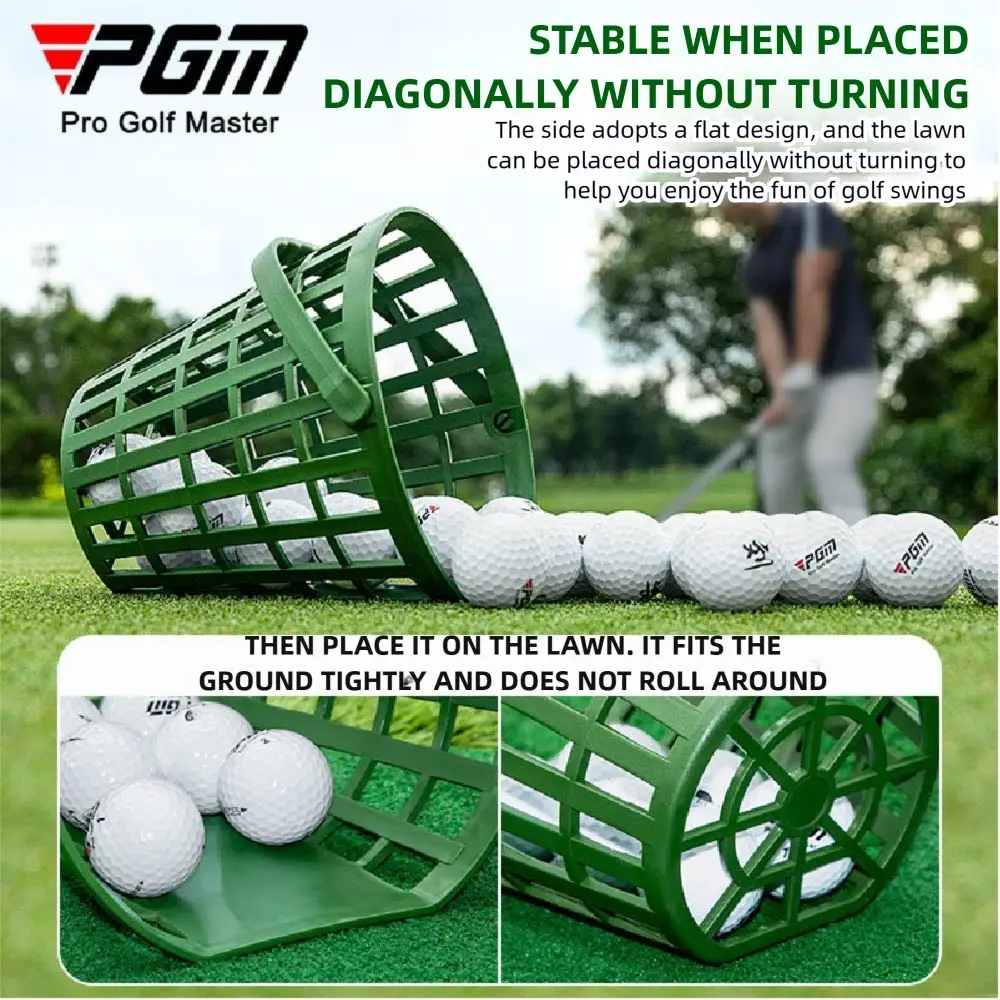 

Портативная корзина для гольфа PGM, за исключением мяча, экологически чистая полипропиленовая банка, вмещающая 50 мячей, корзина для подачи, рамка для гольфа