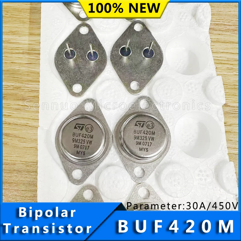 5 buah tutup besi segel emas BUF420M TO-3, 100% baru asli, Bipolar (BJT) Transistor NPN 450 V 30 A 275 W