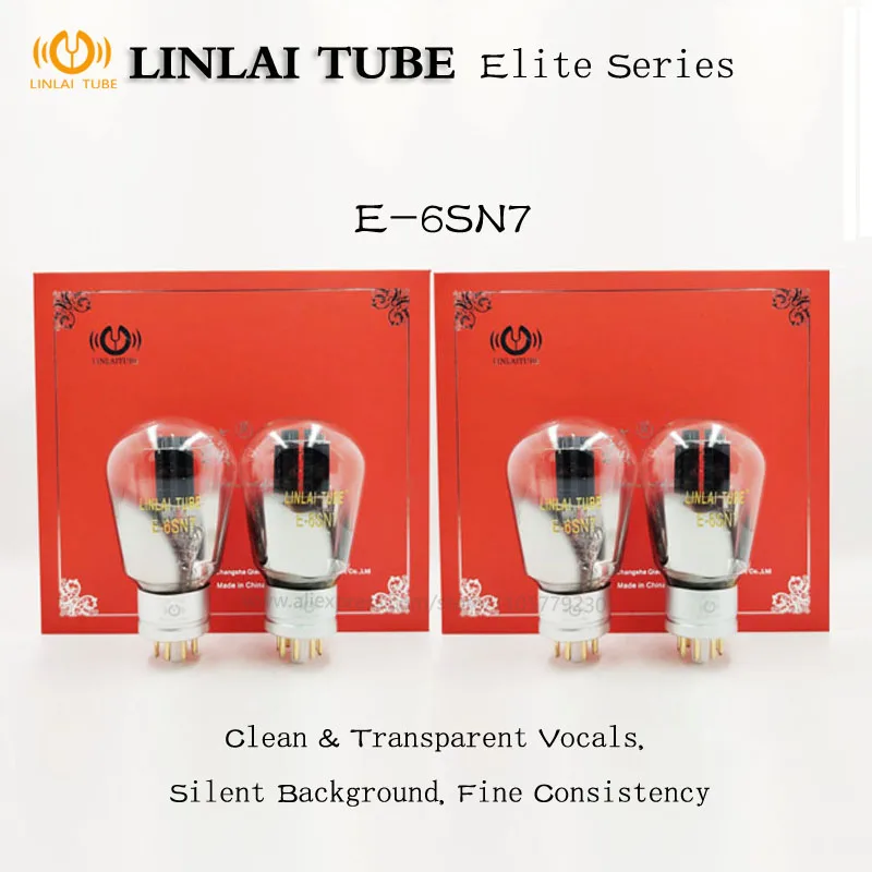 LINLAI Elite Series E-6SN7 Dual Triode for 6SN7 CV181 6N8P 6H8C 5692 VT231 ECC32 HiFi Tube Preamp Amplifier Valve