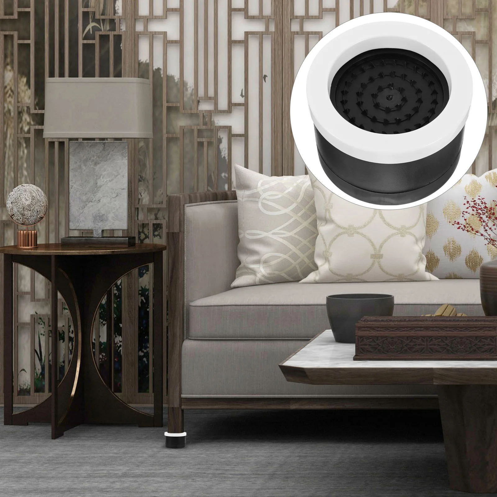 

4Pcs Anti-Slip Height Increasing Furniture Leg Pads Soft Chair Foot Protectors for Hardwood Floors Table Sofa Plastic Caps