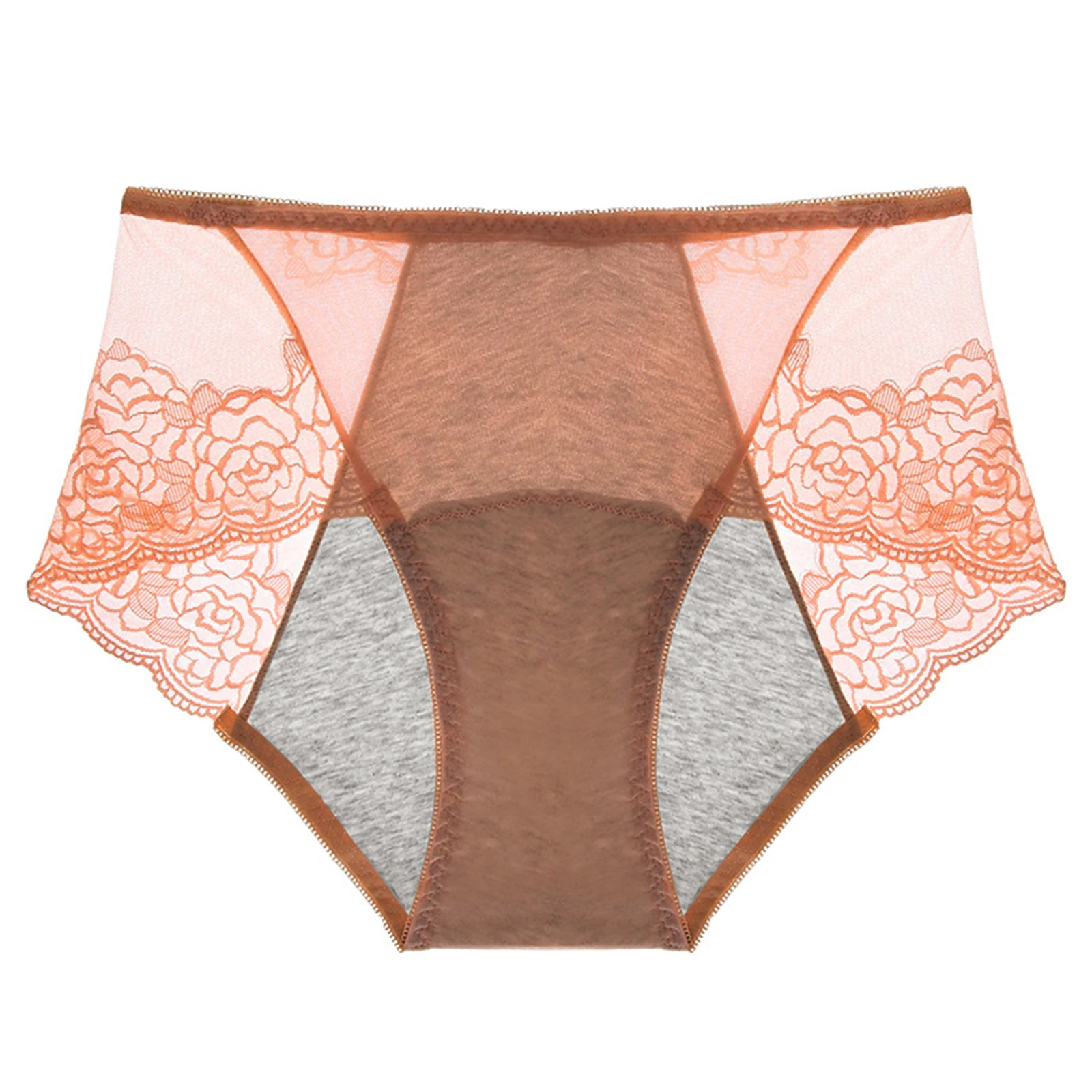 Breathable Lace Women's Period Panties Leakproof Plus Size Soft Mesh Menstrual Underwear Stretchy Ladies Sanitary Briefs - view 5