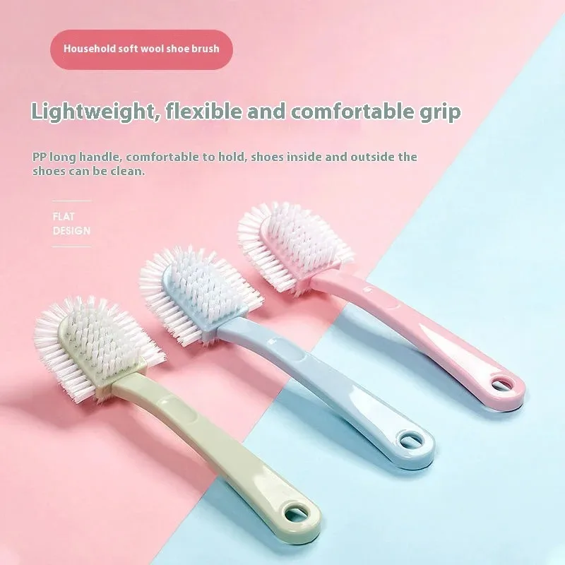 5 Sided Shoe Brush Set Colorful Soft Bristles Ergonomic Handle Multi Functional Cleaning Tool for Shoes Laundry Toilet Home