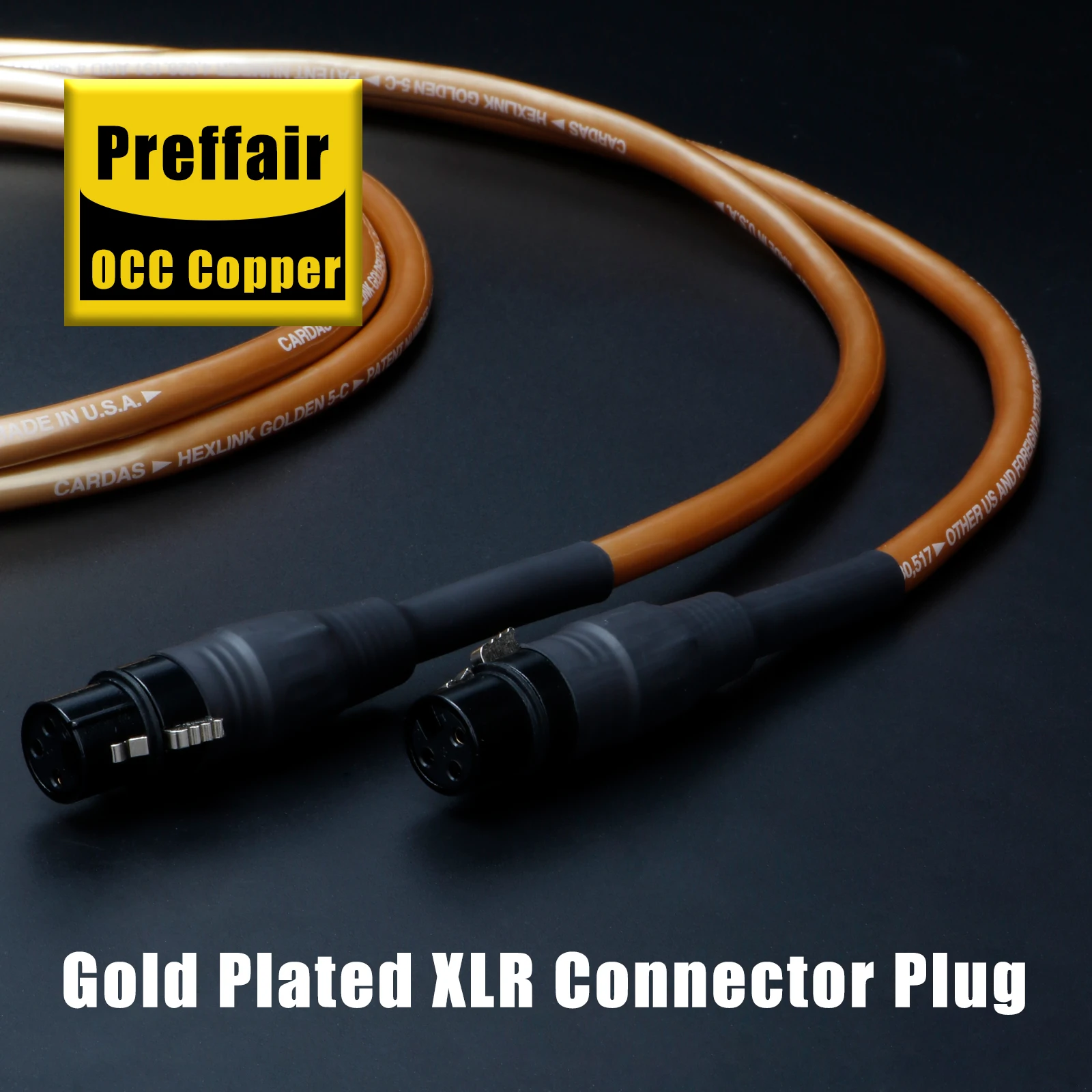 XLR Kabel HiFi OCC XLR Audio Kabel 5C Vergulde 3 Pin Interconnect Evenwichtige Man-vrouw XLR Connector voor Microfoon DAC