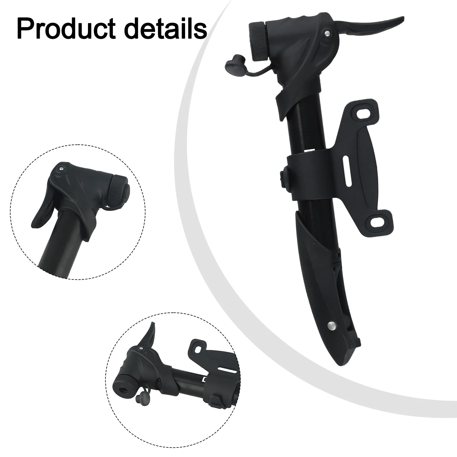 Handheld Bicycle Pump Perfect for Mountain and Road Bikes Compact Size with Two Way High Pressure Functionality