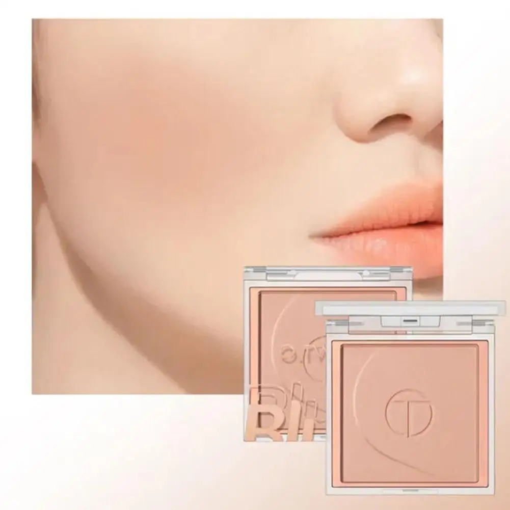 Paleta de blush monocromático impermeável, tonalidade natural da bochecha, iluminar, cosméticos em pó, maquiagem feminina, rosto e contorno facial, B8E2