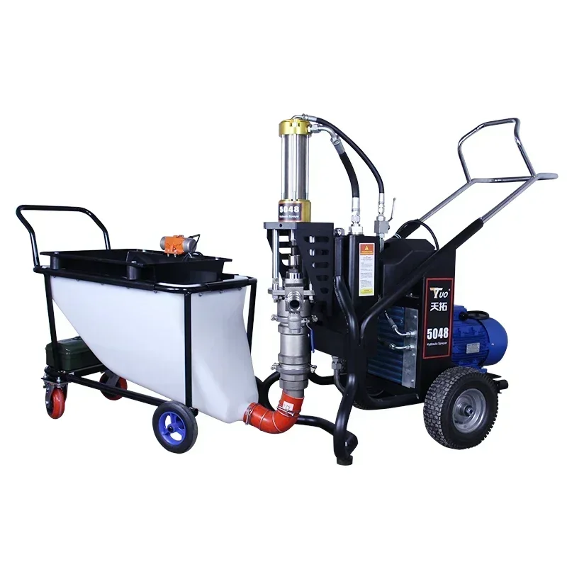 

Steel structure thick and thin fireproof coating putty spraying machine