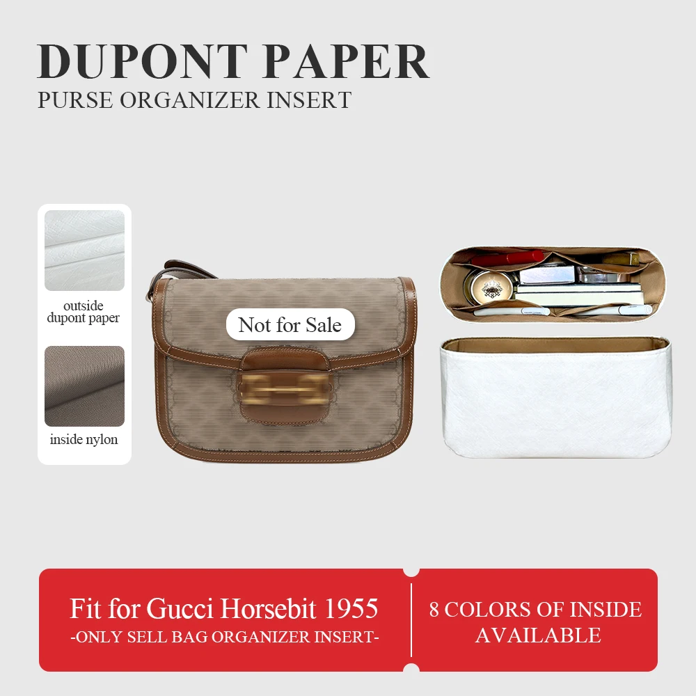 

Dupont Paper Purse Organizer Insert Fit for Gucci Horsebit 1955 Inner Liner Organizer Inside MaKeup Insert Storage Bag In Bag