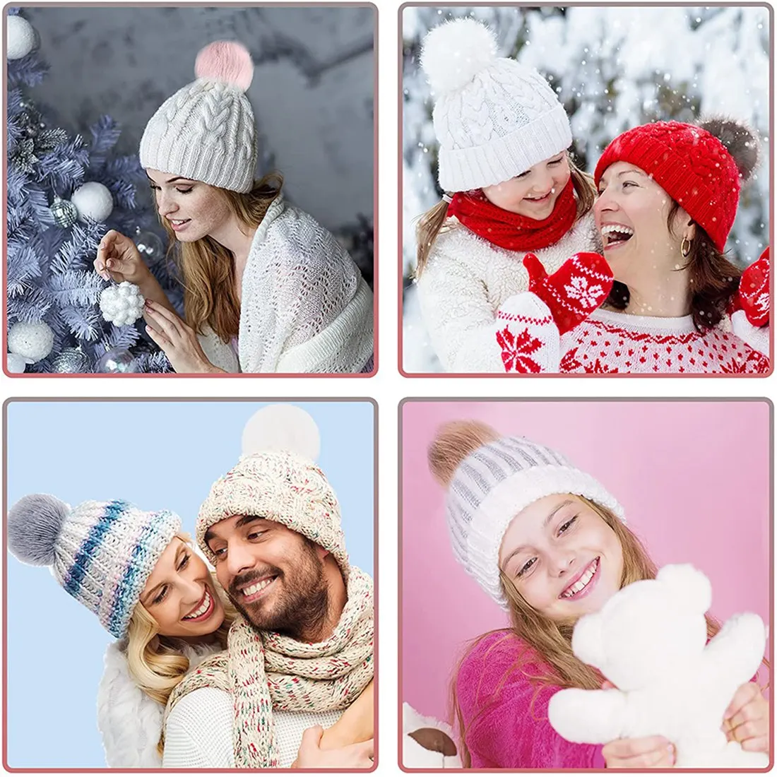 20 ชิ้น DIY Faux Fox Fur Pom Pom พร้อมห่วงยืดหยุ่นสําหรับหมวกพวงกุญแจผ้าพันคอถุงมือกระเป๋าอุปกรณ์เสริม