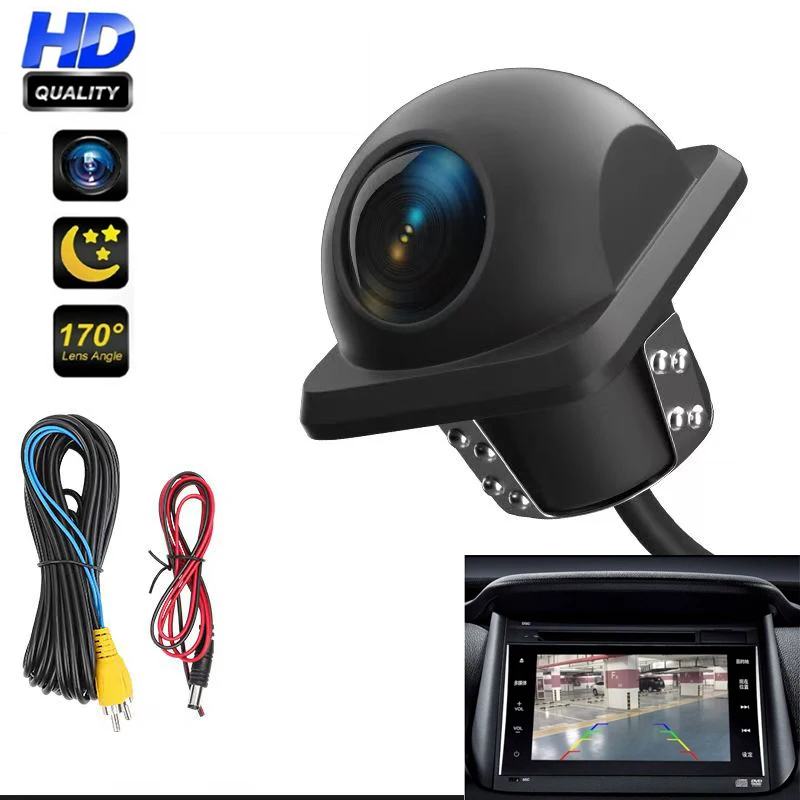 

Car universal high-definition reversing camera CVBS/NTSC/CCD/ straw hat interface night vision reversing trajectory line