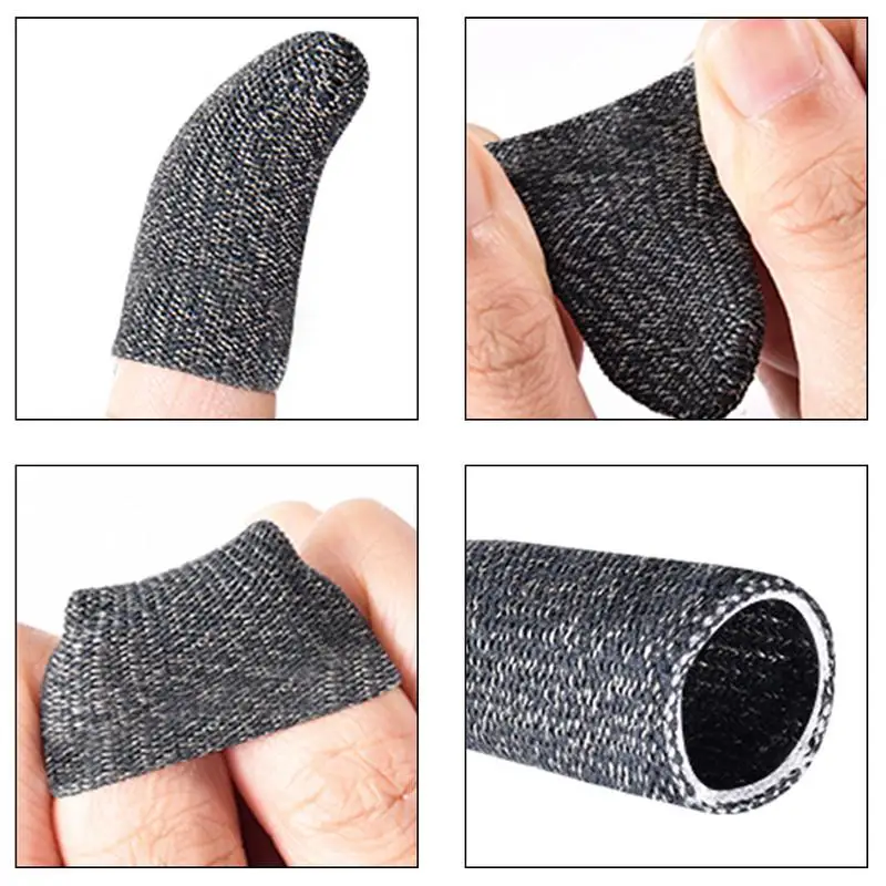 2pcs Finger Cover Game Control For PUBG Sweat Proof Non-Scratch Sensitive Touch Screen Gaming Finger Thumb Sleeve Gloves