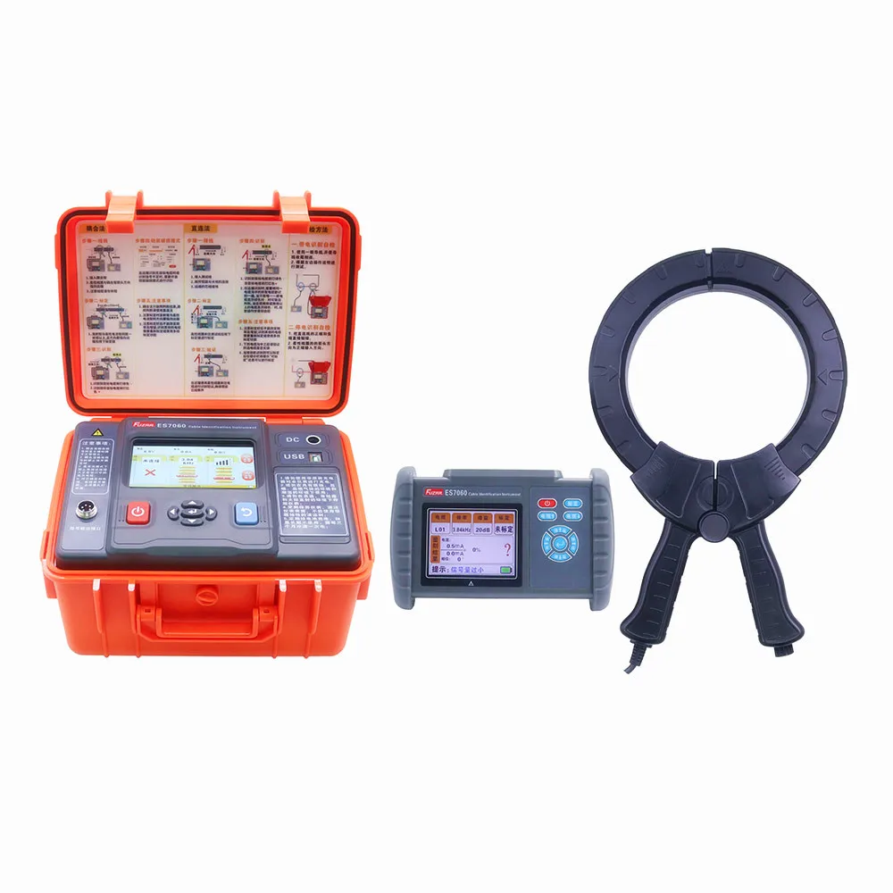 ES7060 Transmitter Cable Identification Instrument Live Wire Power Failure Cable Detector Finder Transmitter 6Ah Lithium Battery