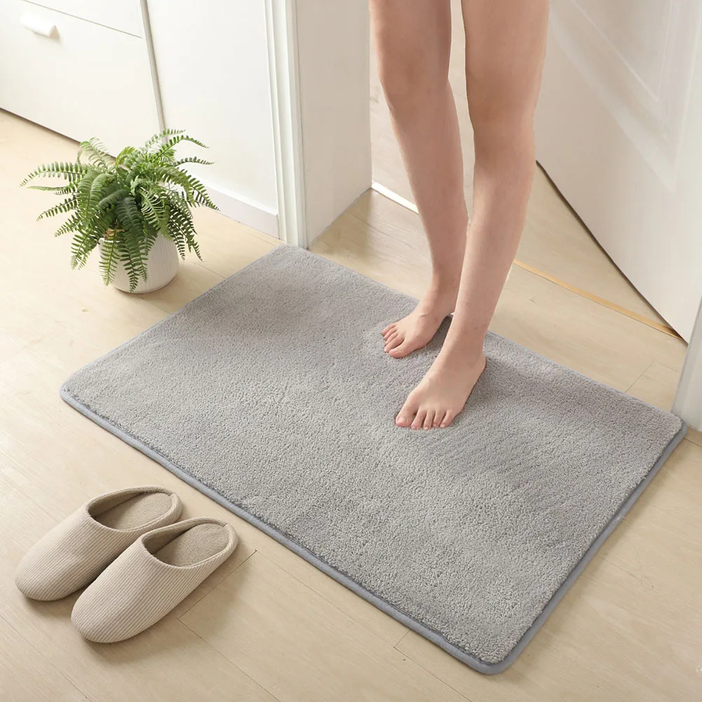 

Absorbent Non-Slip Bathroom Floor Mat Polyester Carpet Ground Pad Anti-Skid Home Doormat Bathroom Non-Slip Doormat