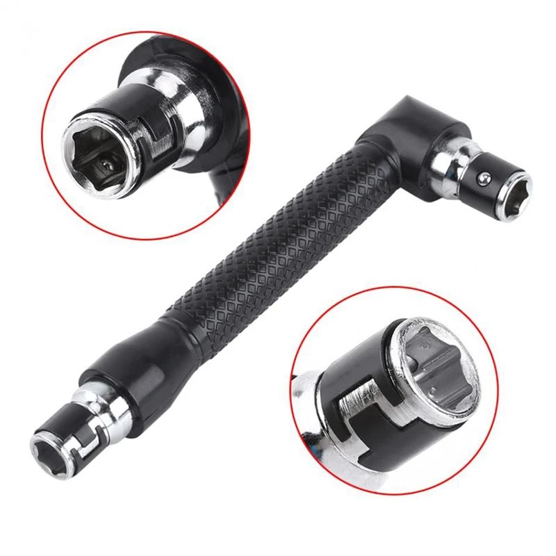 L-shape Mini Double Head Socket Wrench Suitable for Routine Screwdriver Bits Utility Tool-FABY