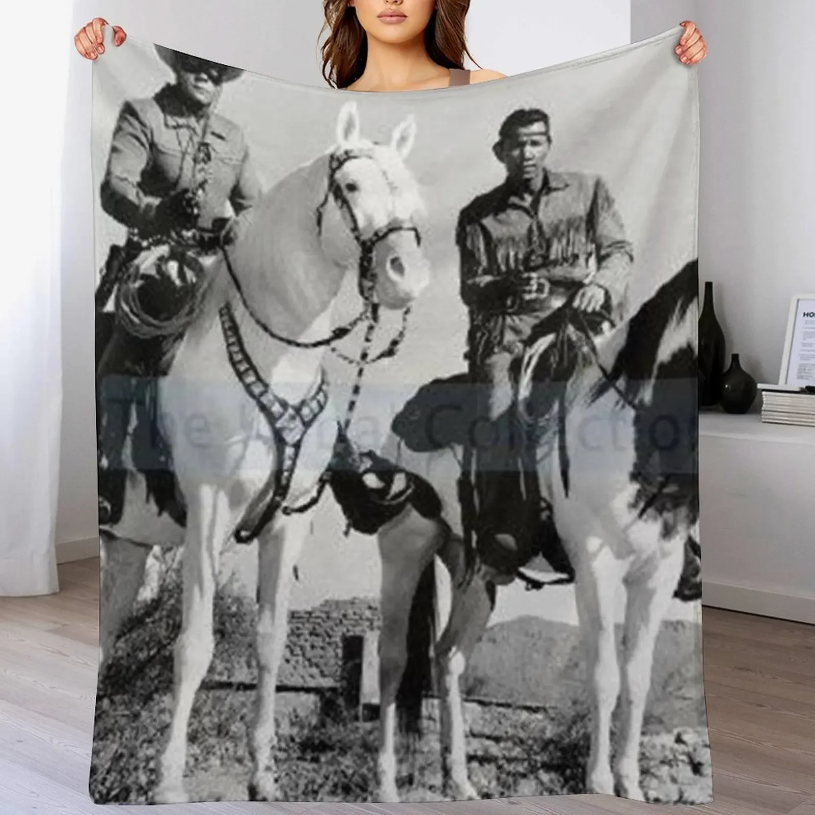 The Lone Ranger And Tonto Throw Blanket Durable Warm Blanket for Daily Home Use