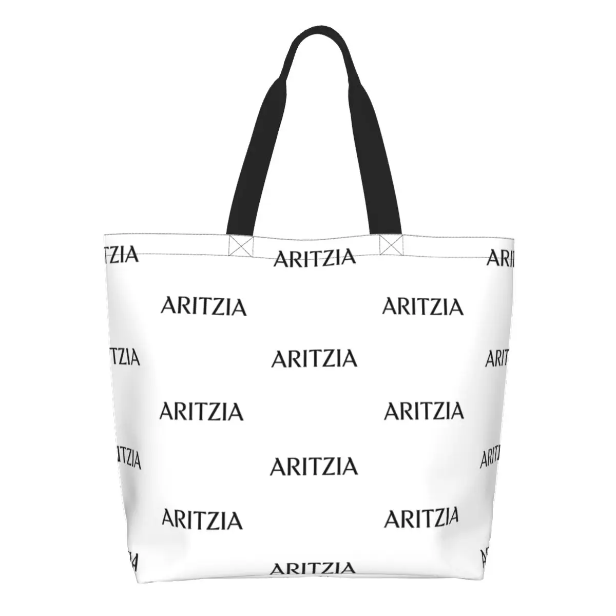 Aritzias Logo Groceries Shopping Tote Bag Women Custom Canvas Shopper Shoulder Bags Large Capacity Handbags