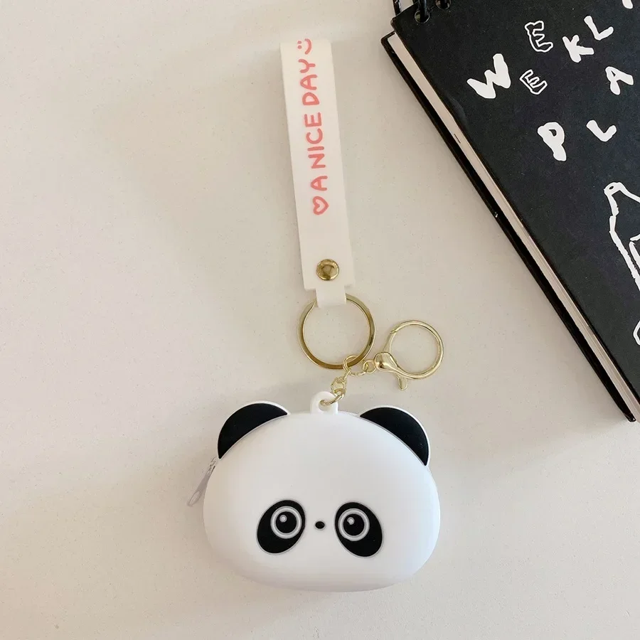 Cartoon panda /dogs Storage bag cute For airpods Headphone Storage Case for iPhone USB Cable Earphone Earbud Accessories Bag