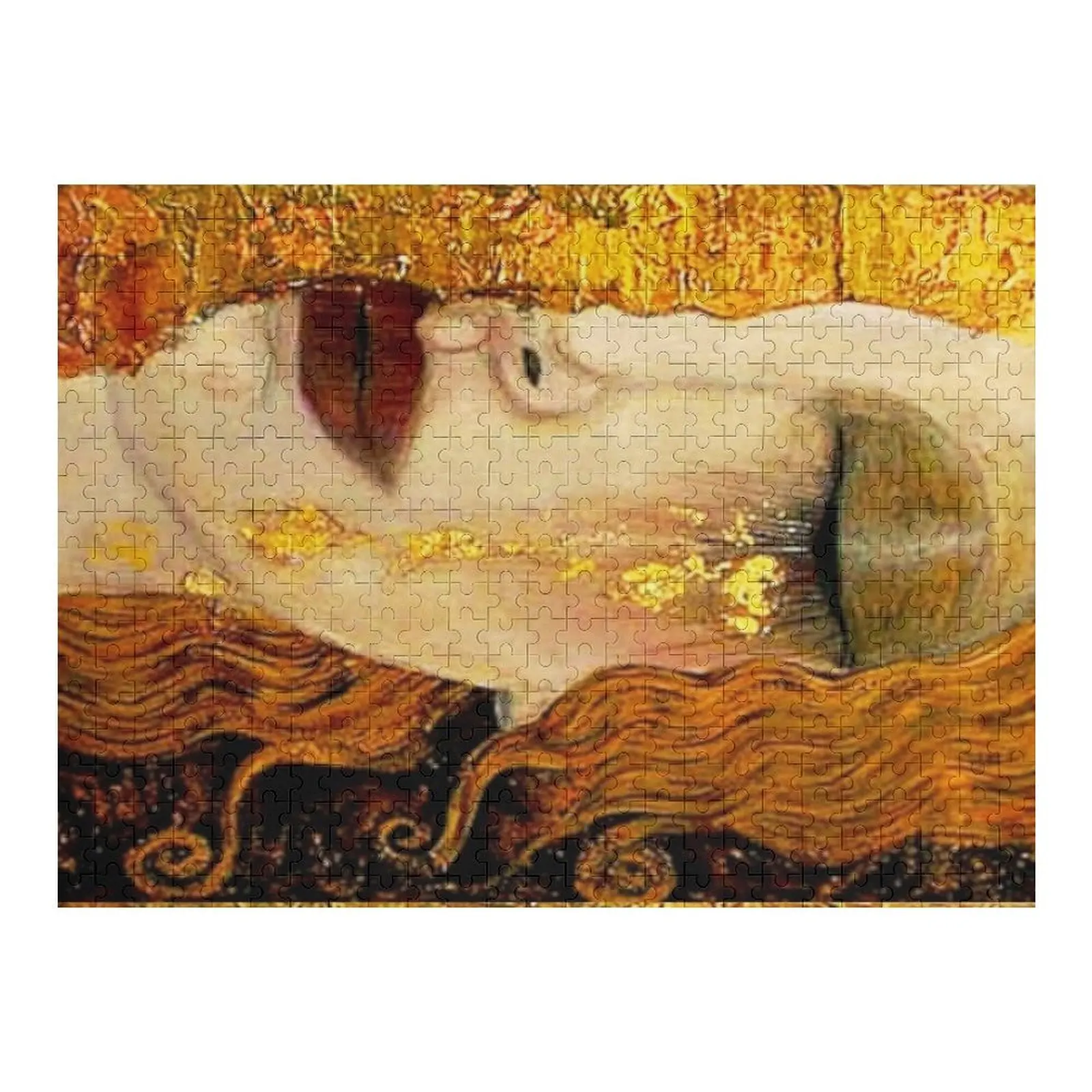 

Gustav Klimt Freya's Tears w/Signature| Women's Grief Art Nouveau Jigsaw Puzzle Anime Personalized Baby Toy Puzzle