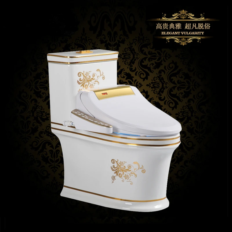 Colorful intelligent gold toilet, fully automatic drying, heating and cleaning integrated multifunctional household luxury