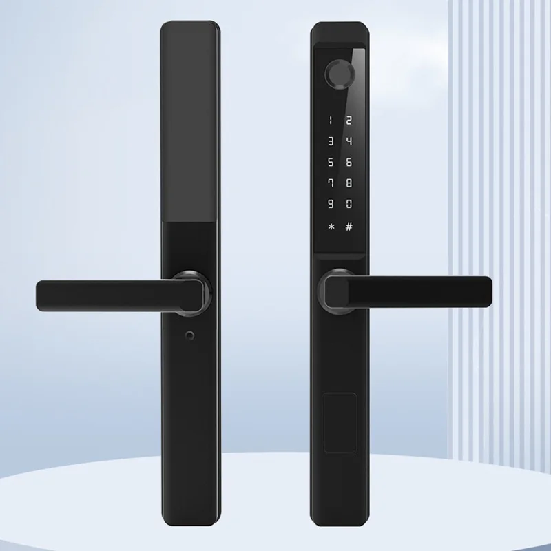 

July003 Новая модель умного замка для входной двери дома, распознавание отпечатков пальцев/RFID, TTlock/Tuya, совместимый с Wi-Fi Cloud