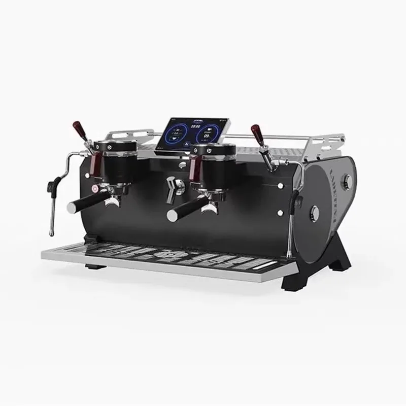 Double head commercial semi-automatic coffee machine