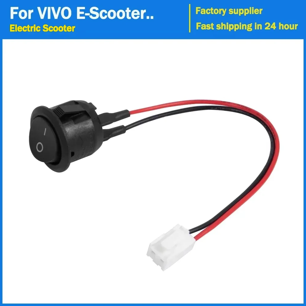 EIN/Aus Runder Schalter 12V EIN Aus Mini Kippschalter 20MM mit Draht für VIVO Elektroroller Controller Schalter Ladegerät Port Teile