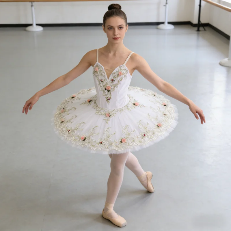 

BT26011091 Высококачественный балетный костюм-пачка «Белая птица» из 7 слоев тюля для детей, девочек, женщин и взрослых, на заказ