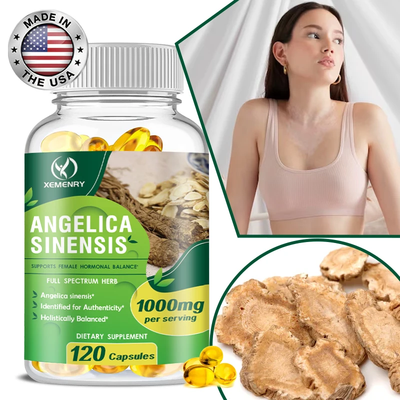 

Angelica Sinensis Capsules 1000mg - Supports Hormone Balance, Improves Mood, and Relieves Stress