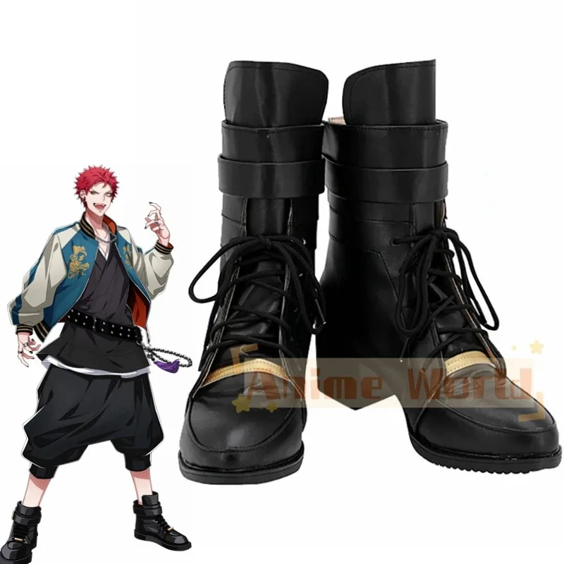 

DRB Kuko Harai Shoes Cosplay Hypnosis Mic Division Rap Battle Evil Monk Cosplay Boots Black Shoes Custom Made