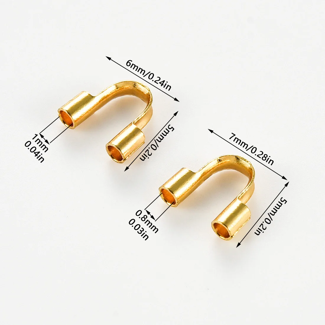 20/50Pcs Stainless Steel U Shape Wire Guard Loops Protector For DIY Earring Bracelet Necklace Pendant DIY Jewelry Making Supply