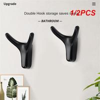 1/2PCS Ox Horn Creative Design Zinc Alloy Wall Mount Hook Dual Hanger Wardrobe Clothes Coat Bag Hat Hanging Bathroom Kitchen