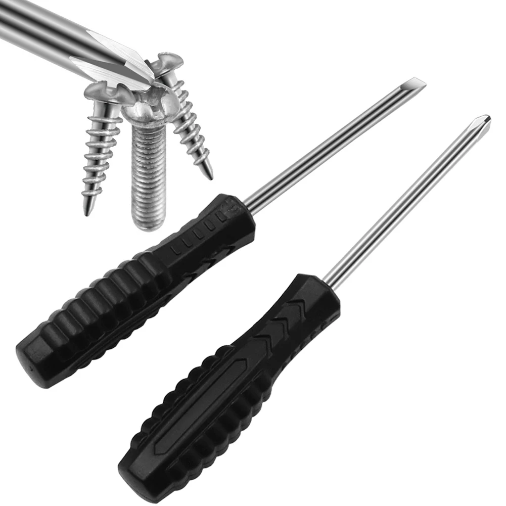 1pc Mini Non-Slip Screwdriver Steel Slotted Phillips/Cross Head Magnetic Screwdriver Bit Hand Repair Tools Accessories