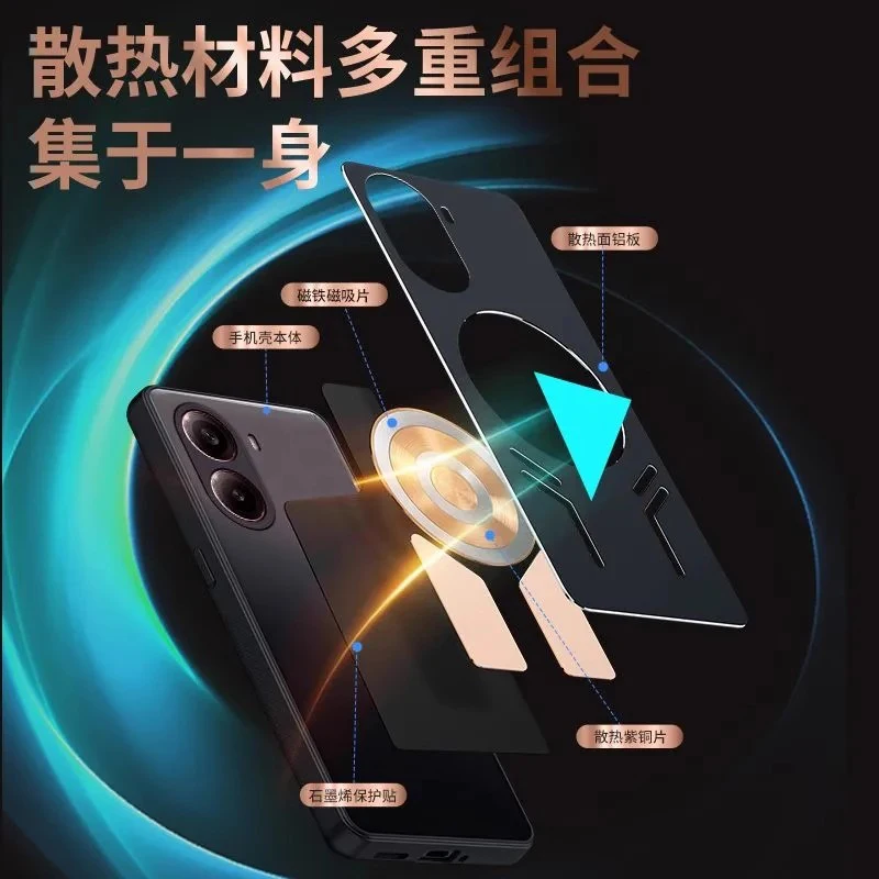 Obudowa z aluminium z funkcją odprowadzania ciepła do POCO X7 Pro 5G, chłodzenie grafenem, metalowa osłona z czerwonej miedzi — zdjęcie produktu 2