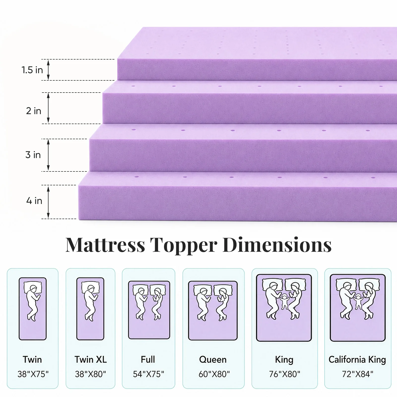 Ventilated Cooling Memory Foam Topper 4