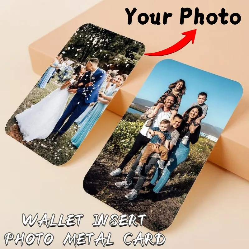

Customized Photo Text Anime Metal Card Personalized Wallet Card Aluminum Sheet Thin Design Picture Business Waterproof Card Gift