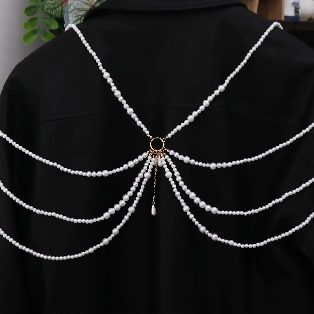 Retro Y2K Jewelry Multilayer Pearl Waist Chain Tassel Belt Sexy Body Chain All-match Korean Style Pearl Waistband Lady