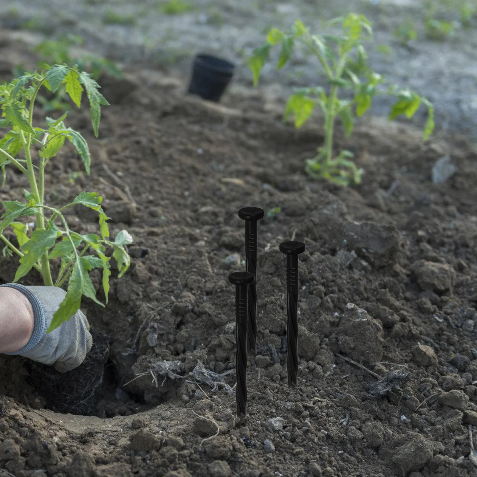 

30Pcs Plastic Ground Stakes Gardening Nails Landscape Pegs for Outdoor Lawn Securing Artificial Grass Trampoline Stakes