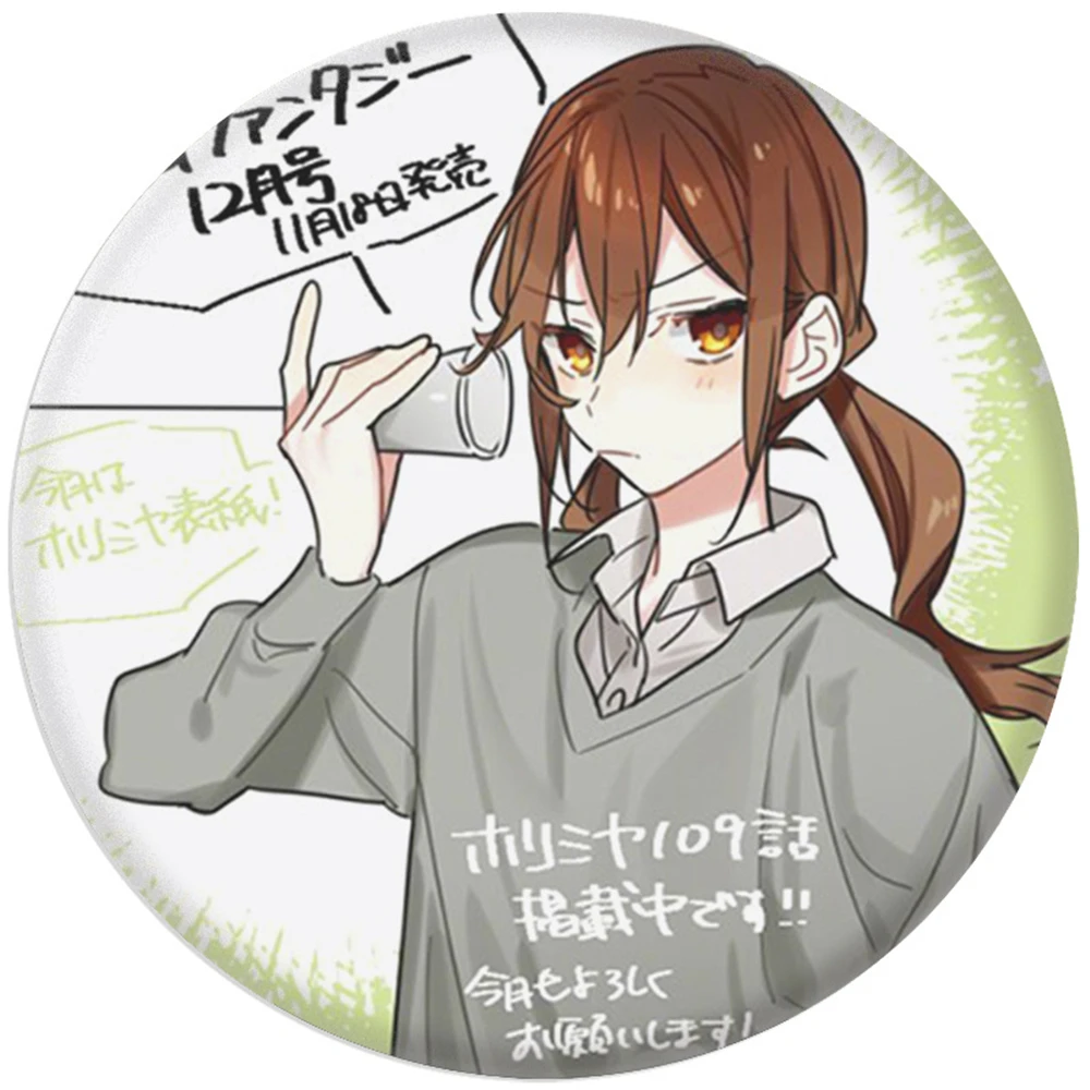 Anime Hori san a Miyamura kun horimiya Hori Kyōko Miyamura Izumi Costume Cosplay Distintivo Pin SPTE Spilla in banda stagnata Accessori