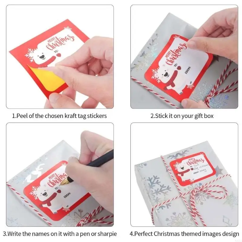 X6HA 20PCS Nhãn Giáng sinh