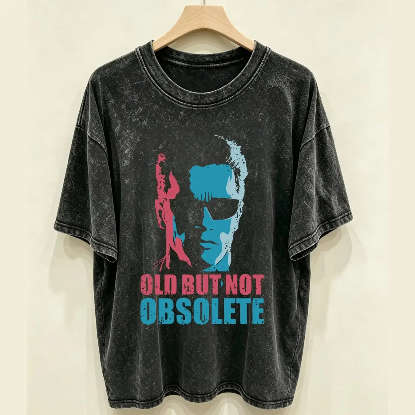 washed T Shirt Old But Not Obsolete Awesome Classic long or short sleeves vintage Washed Versatile Stylish Slightly streetwear
