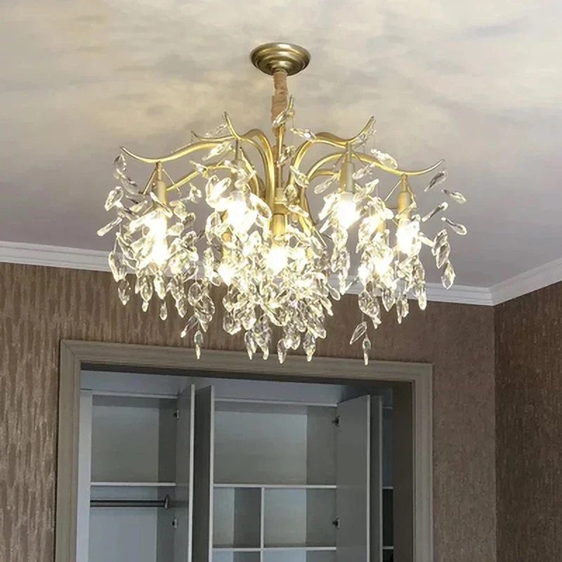 

Nordic LED Crystal Chandeliers Pendant Lustre Chandelier Luxury Lighting Kitchen Dining Living Room Bedroom Decoration