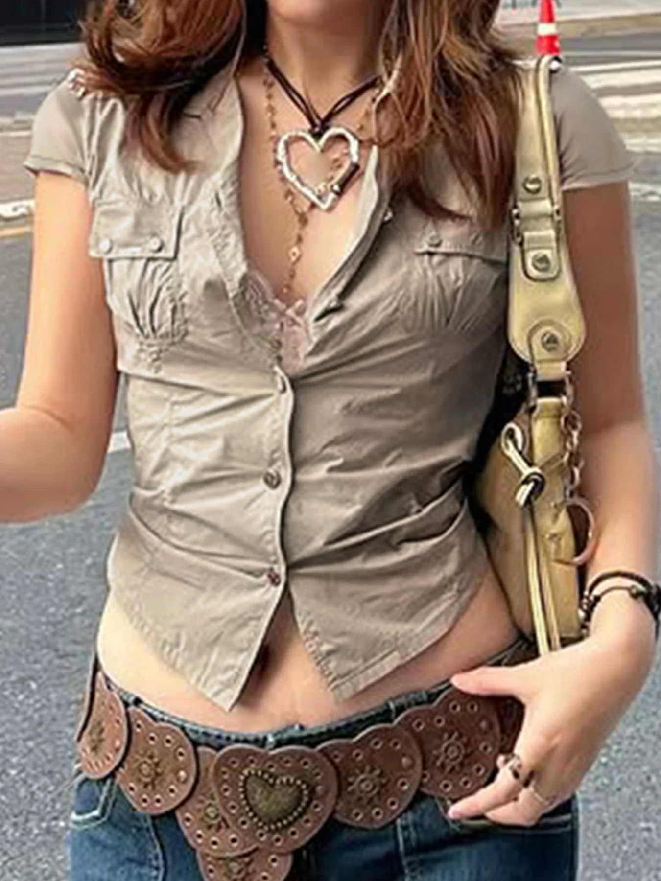 Simple Causal Solid Slim Fit Women Skirts Button Hottie Chic Fashion Trendy Summer Blouses