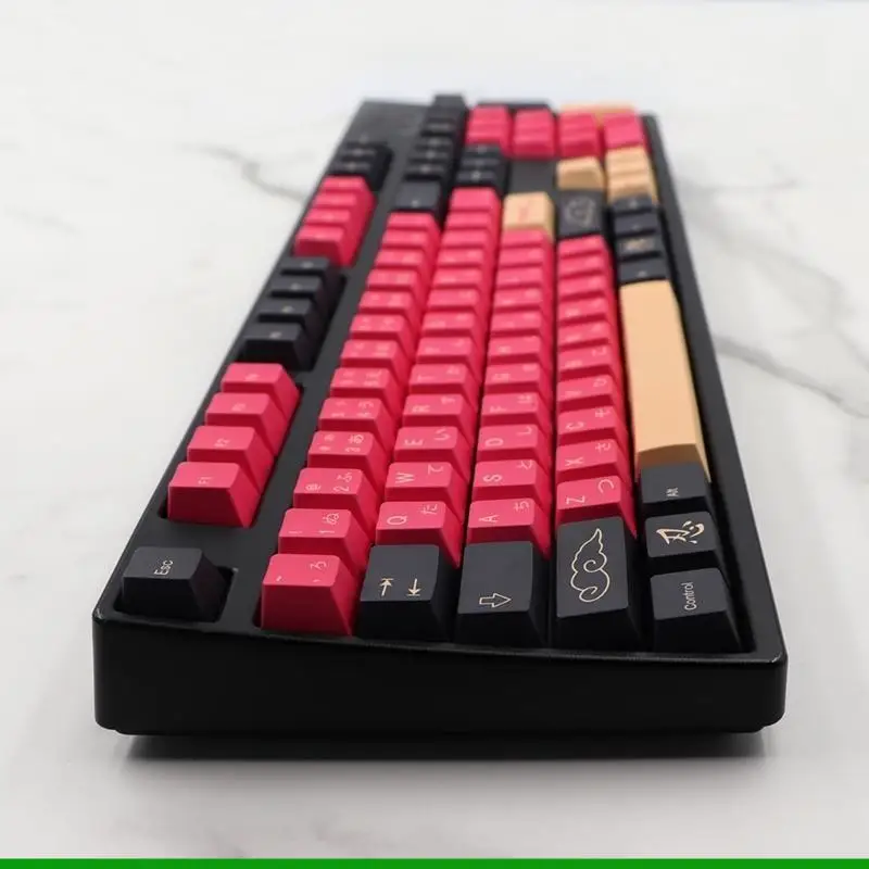 

U55C, 129 шт., набор японских и английских колпачков из ПБТ с красителем, профиль Cherry для механической клавиатуры для для