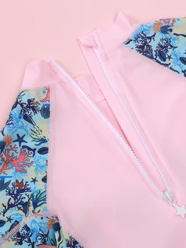 Girls' Long-Sleeve UV-Protective Swimsuit | Ages 2-12 4 2-12 Years New Girl Swimwear Swim Suits UV Protective Long Sleeve Children Swimsuits Sport 4