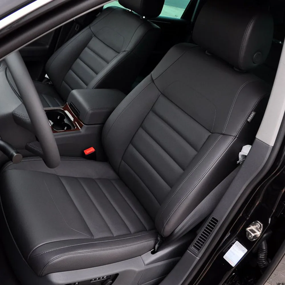 

Nappa Leather For VW Volkswagen Touareg I 2003 2004 2005 2006 2007 Custom Car Seat Covers Set Interior Protector Accessories