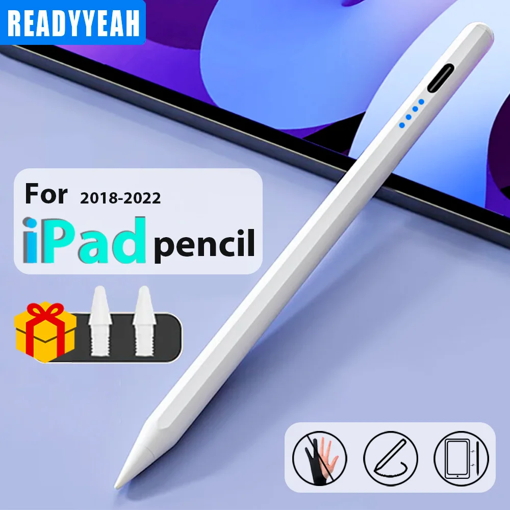 Stylus Pen For iPad 2018 2019 2020 2021 2022 Magnetic Adsorption With Power Display Rejection Stylus Pen For IPad Air 4/5 Pro 11