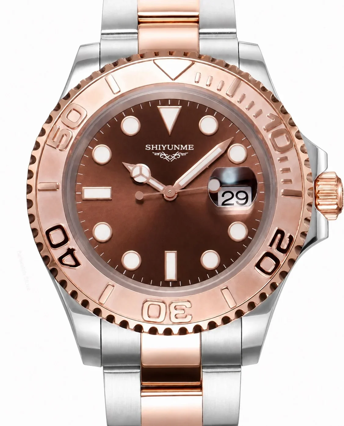 40MM 904L Stainless Steel Automatic Mechanical Men's Watch with Full Features and World Time