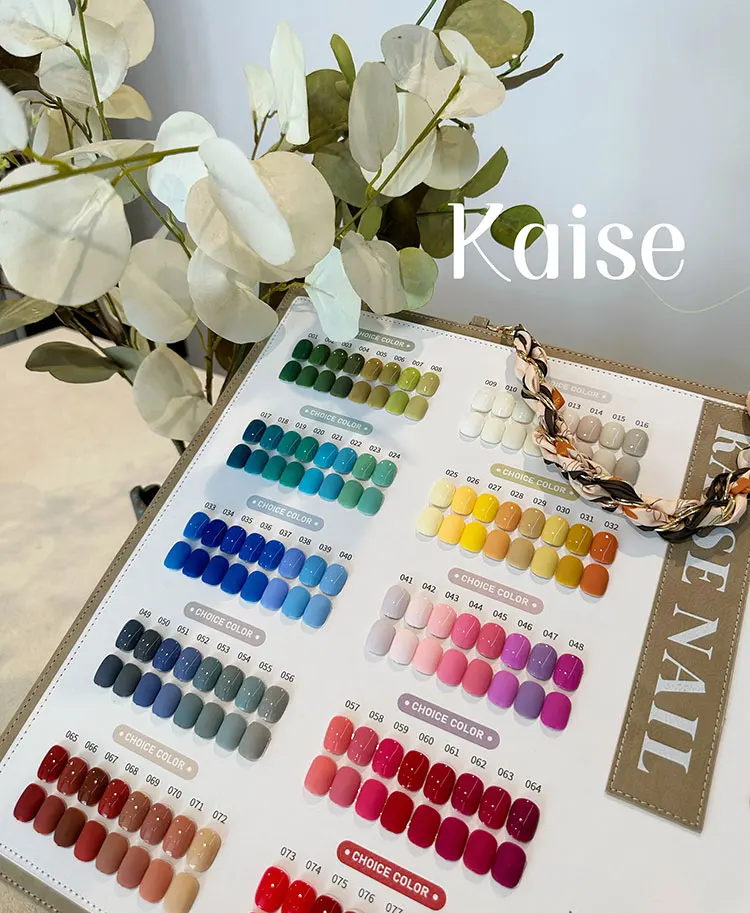 KAISE 106 colori set di gel per unghie kit di Nail art multicolore salone di bellezza 2024 nuova vendita calda moda professionale gel UV Non tossico personalizzato