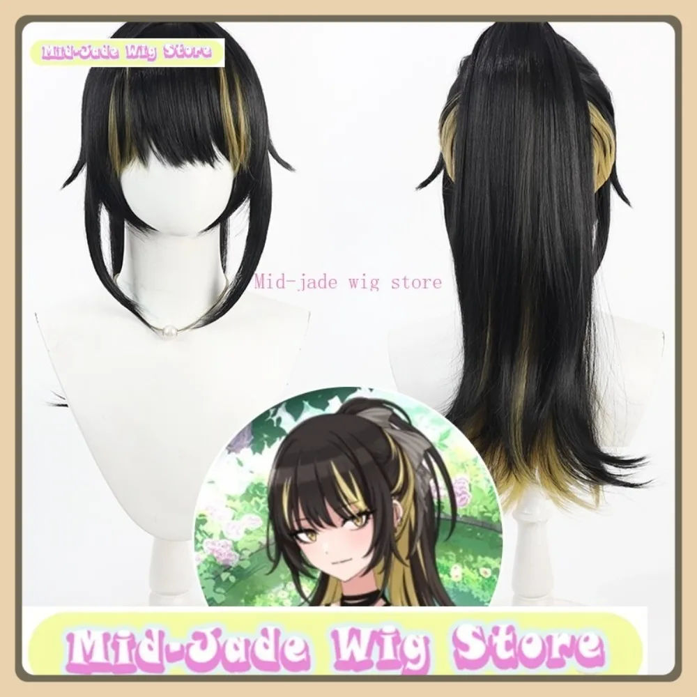 

Магазин париков среднего нефрита Idolmaster Luca Ikaruga, парик для косплея, аниме, игра, ролевая игра, синтетический парик для вечеринки в честь Хэллоуина