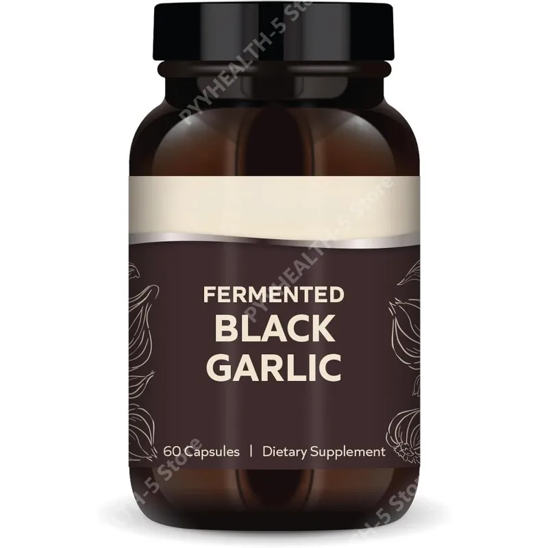 Fermented Black Garlic - Antioxidant Supplement - for Immune, Cellular & Heart Health Support - Includes S-Allyl-Cysteine