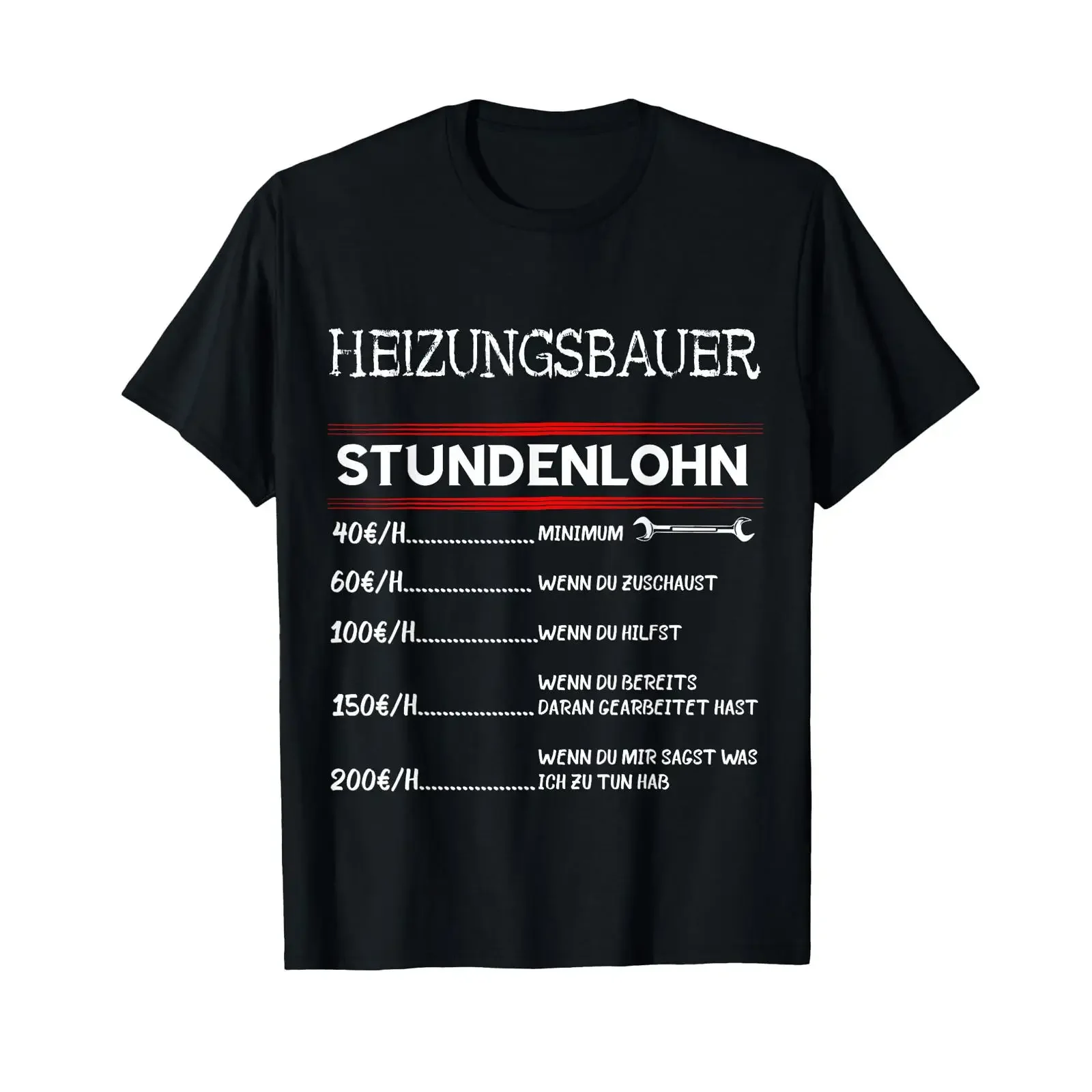 Heating engineer hourly wage plant mechanic plumber profession T shirt vintage Washed Soft Top For Everyday Wear Versatile